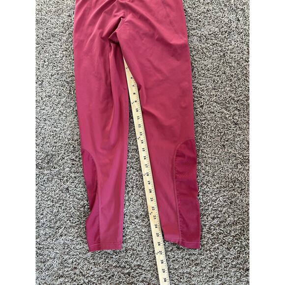 Nike Pro Dri Fit Compression Leggings Red Women Size Large Mesh Calf - Picture 5 of 6